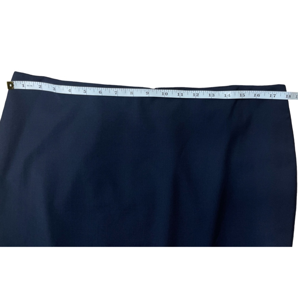 Talbots Navy Wool Blend Classic Pencil Skirt - Size 14 - Picture 5 of 11